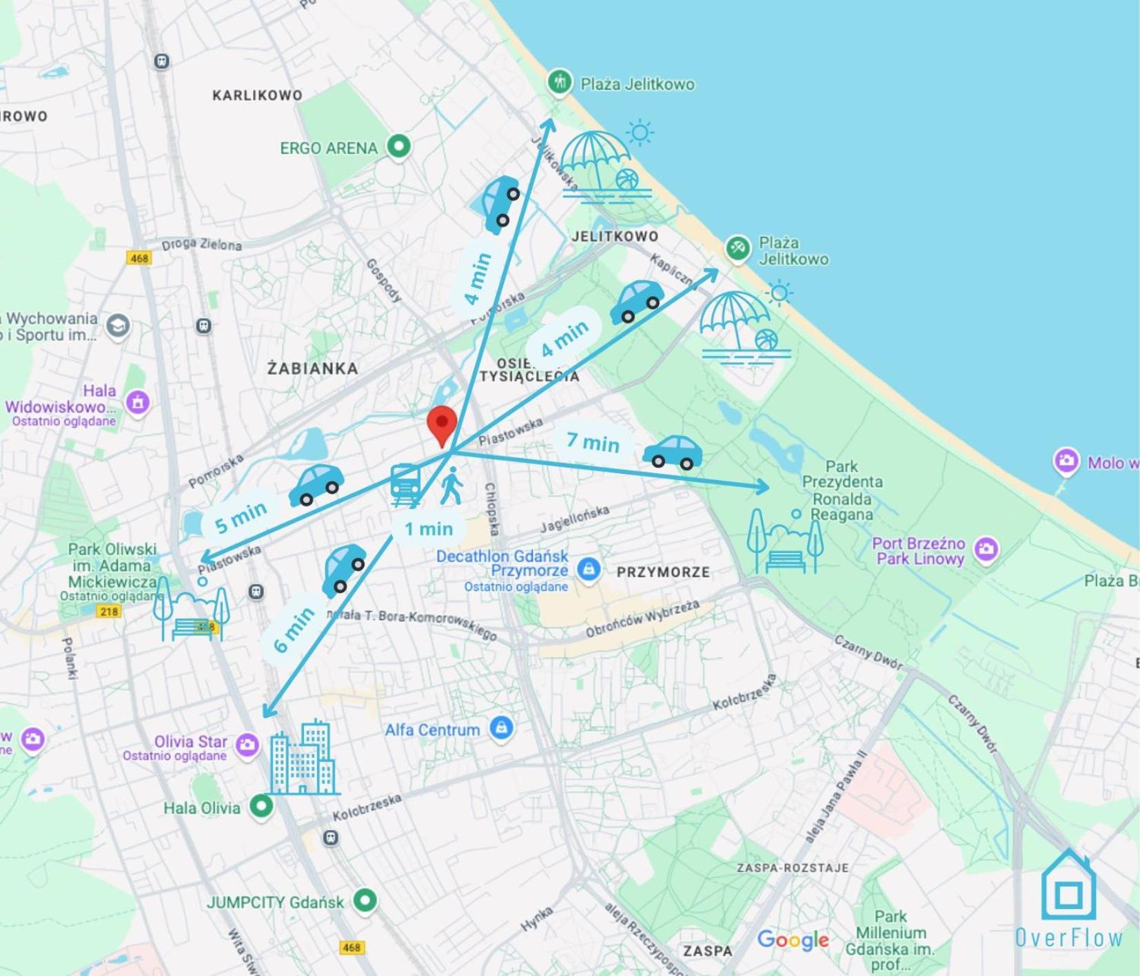 Purple Room - Charming Place, 15 Minutes To Gdansk Old Town & 5 Minutes To Seaside Екстер'єр фото